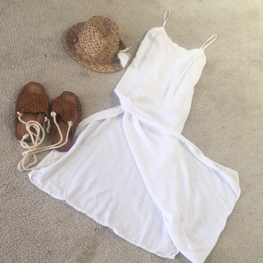 NSF/“ANTONIA”WHITE-SIDE SLIT MAXI DRESS/NEW